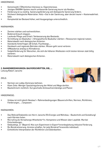 Ergebnisse Workshop