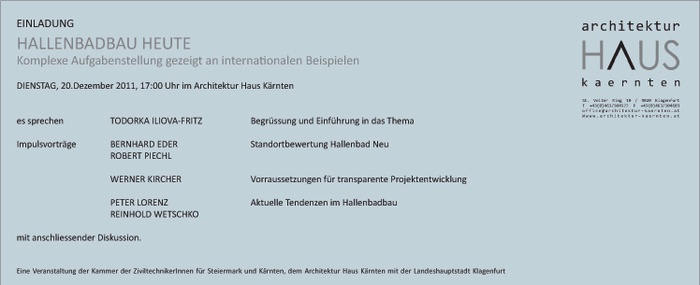 HALLENBADBAU HEUTE