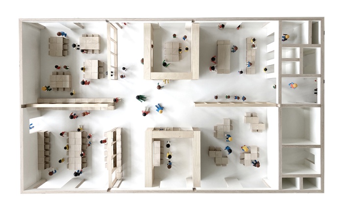 Innovative Schulbauten für eine hochwertige und zeitgemäße Bildung, "Pilotprojekt Schulbau Open Source Weimar", in Kooperation mit der Stadt Weimar und der IBA Thüringen – © Modellfoto: MJG CC BY SA 4.0