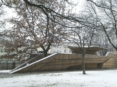 Plattform "... ich will an den Inn" im Winter 2009