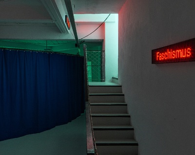 Blick in die Ausstellung "legislating architecture | architecting after politics" im aut - © Günter R. Wett