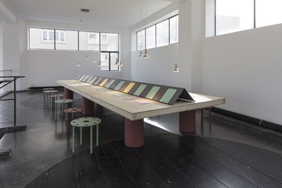 Blick in die Ausstellung "Italomodern 2" im aut