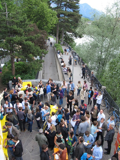 Die stattSTUBE war der zentrale Ort der Architekturtage 2012 in TIrol