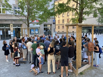 Vor Ort-Gespräch zum neuen Bozner Platz – © aut
